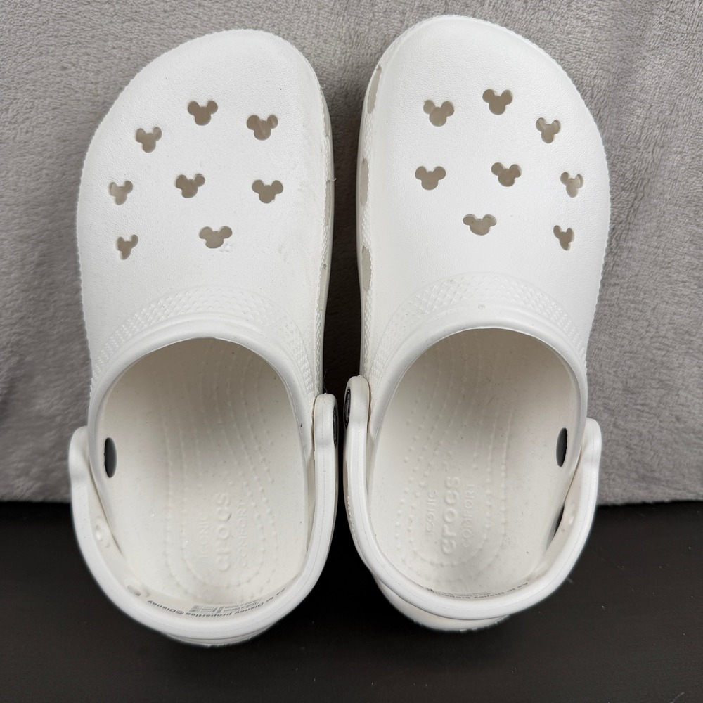 Crocs Disney‎ Mickey Mouse Classic Clogs White Women 6 Men 4